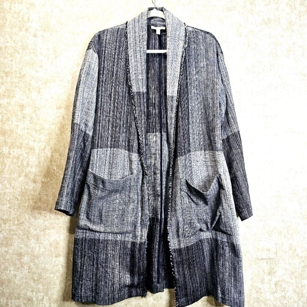 Eileen Fisher Hazy Blocks Organic Cotton Jacket